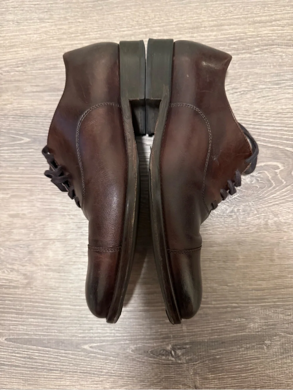 Thursday Boot Company Men's Dark Brown Leather Cap-Toe Oxfords
